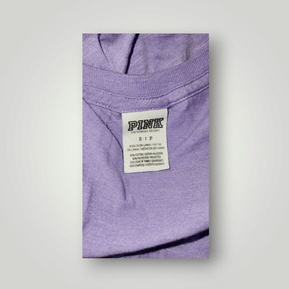 Pink Victoria Secret Light Purple V-Neck Long Sleeve Top Women’s Small - Picture 10 of 11